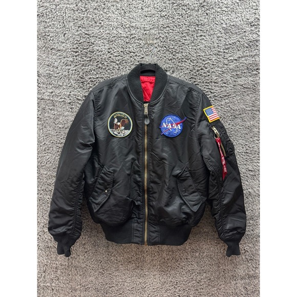 Alpha Industries Reversible NASA MA-1‎ Apollo IIBomber Jacket Mens Size M